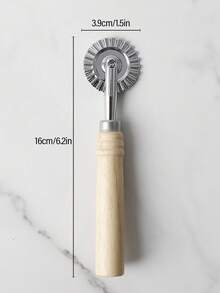 1pc Wooden Handle Dough Cutter