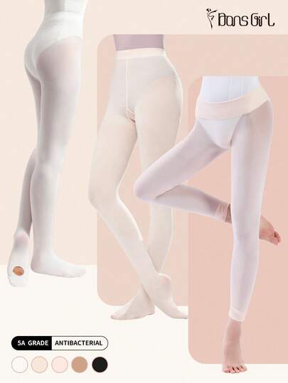 DonsGirl 1 Set (2 pares) de Mallas de Danza Ballet Profesionales, con Diseño Perforado
