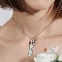 Personalized Birthday Flower Necklace, Necklace For Mom, Minimalist Floral Name Necklace, Customized Graduation Gift, Bridesmaid Wedding Gift - Multicolor 2 - View 9