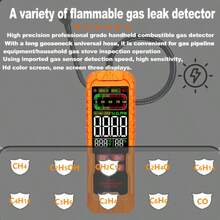 XIAOCETOOL High-Sensitivity Combustible Gas Detector | Imported Sensor, Accurate Leakage Concentration Measurement And Explosion-Proof Detection, Triple Display, Rapid Leak Detection, Universal Adjustable Flexible Probe, Simple And Measurement