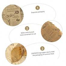 R's Zerodeko 50 Hojas De Envolver Alimentos Hornear Pergamino Queso Fiambres Decoración Ramo y Sándwich - como en la foto - Ver 6