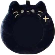 Porta Fototarjetas, Funda Protectora Para Credenciales Peluche Porttil Con Colgante Protector De Tarjetas Para Nias, Credenciales Y Organizacin - Negro - Ver 1