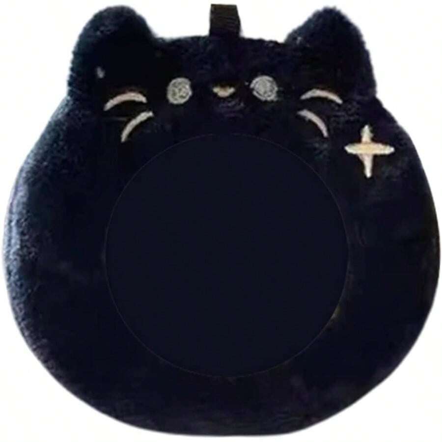 Porta Fototarjetas, Funda Protectora Para Credenciales Peluche Porttil Con Colgante Protector De Tarjetas Para Nias, Credenciales Y Organizacin - Negro - Ver 1