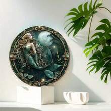 CIF BUY Enchanting Mermaid Wall Art Sculpture In Aluminum - Bathroom Decor & Unique Gift For Sea Lovers | Handcrafted Ocean Themed Metal - Nhiều màu - Xem 9