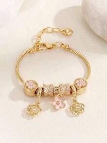 Flower Charm Bracelet, Gift For Valentine's Day, Mother's Day - 彩色 - 查看 3