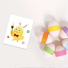 6/12pcs Easter Stickers, Easter Eggs, Rabbits, Chicks, Lambs Sticker Decals, DIY Face Mask Stickers, Easter Basket Filler, Holiday Gift Bag Stuffers, Handmade Craft Stickers - Multicolor - View 5