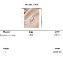 1pc Stainless Steel Rhinestone Embellished Minimalist Design High-End Fashion Ring For Women - Ring - View 15