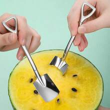 2支/4支装不锈钢甜点勺，耐用迷你勺，适用于冰淇淋、西瓜、水果和果酱，非常适合用餐、搅拌咖啡和茶，是咖啡馆的理想之选。 - 彩色 - 查看 5