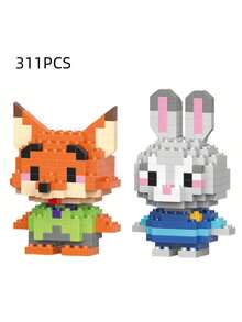 卡通人物积木玩具 - 史迪奇、狮子王 - 精细模型，适合DIY游戏、收藏、返校用品、圣诞节和生日礼物 - 彩色 - 查看 14