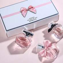 3 Pcs Luxury Women's Perfume Gift Set  | Notes Of Floral, Sweet, Spicey Red Fruit, Vanilla & Musk | DATE, SENORITA, GLAM & ROSE | French Parfum Collection Gift Set - Nhiều màu - Xem 4
