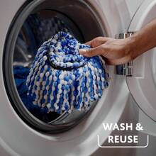 RinseClean Spin Mop Bucket System Clean With Clean Removes 99 Of Bacteria - Bộ lau nhà xoay Rinseclean kèm xô + 3 miếng lau thay thế + Hệ thống vệ sinh - Xem 7