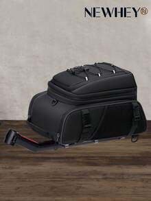 NEWHEY 3-In-1 Waterproof Reflective Bicycle Rear Rack Bag, 15L Capacity, With Rain Cover - Multicolor - View 1