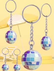 Disco Farbverlauf Linsenball Schlüsselanhänger, kleines Geschenk, Weihnachtsschmuck, geeignet für Weihnachtsbaum, Partys, Gartendekoration, Tasche & Auto Schlüsselanhänger - Verschiedenfarbig - Übersicht 12