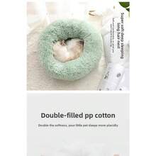 1 chiếc đệm ngủ cho thú cưng bằng vải nhung, vỏ đệm có thể tháo rời và giặt được, đệm tròn cho mèo/chó, giữ ấm vào mùa đông, phù hợp cho mọi mùa, bán sỉ, quà tặng sinh nhật và ngày lễ | Món quà hoàn hảo cho phụ nữ/nam giới/bạn bè - Xám - Xem 10