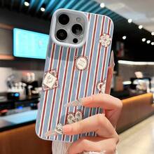 Esta elegante funda para teléfono, con estampado vintage de rayas y estilo de libros, es compatible con los modelos  16, 15, 14 Pro Max, 13, 12, 11, XR y XS Plus. Fabricada en silicona TPU, ofrece protección contra golpes y caídas, además de una sensación superior. Es un regalo ideal para familiares, amigos y seres queridos, y una opción perfecta para Navidad.fundas para  13,funda  13,funda  16,fundas ,funda  15,funda para ,fundas para  16,fundas  11,fundas  15,funda  17,protector para ,funda  14,fundas  12,fundas  14,funda  17 pro max,fundas  13,fundas>,bob esponja, - Azul - Ver 2