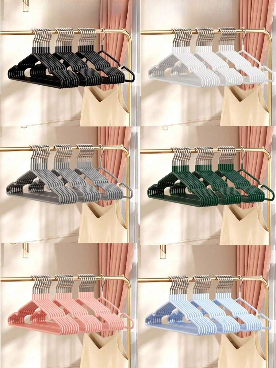 Adult Non-Slip Coated Hanger, Luxury Home Closet Garment Pants Rack, Suitable For Dresses, Pants, Shoes, Jeans, Boots, Skirts, Spring Minimalist Style, Summer Tops - Multicolor - View 1