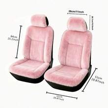 9件套5座汽车座椅套，含2件前排单人座椅套，毛绒汽车座椅套 | 女士粉色蓬松座椅套，均码，针织面料，可机洗。送给朋友、毕业、返校、圣诞节、情人节、父母、万圣节、感恩节、生日、新年及其他节日的最佳礼物。 - 座椅套 - 查看 7