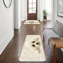 Paillasson motif chien, antidérapant et lavable, convient pour une utilisation intérieure/extérieure dans le salon, la chambre, la salle de bain, la cuisine, la buanderie, fabriqué en matériau mélangé de polyester, sans numéro de stock, convient pour les zones ≥2,16 m² ou le côté le plus long ≥180 cm - Multicolore - Voir 3