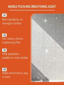 JUE FISH 1瓶/100毫升 大理石抛光增亮剂，日常清洁大理石表面，快速提升光泽，焕新外观，大理石友好配方，避免表面损伤，无需专业工具