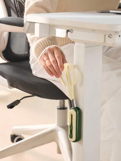 2-In-1 Multipurpose Scissors With Magnetic Back Design, Convenient Storage, Suitable For Office And Home Use; Multifunctional Craft Tool, Paper Cutter, Craft Scissors