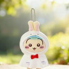 Miniso 1pc Plush Waterproof White Rabbit Raincoat Design Bag/Portable Decorative Accessory, Summer Rainwear Series (Rabbit) - Multicolor - View 4