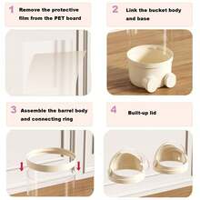 Stuffed Animal Storage Tube, Animal Storage Bag, PET Transparent Stuffed Animal Zoo Organizer, Large Doll Display Bucket With Lid - 薄荷綠 - 查看 7