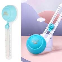 Circular Paper Cutter 360 Degree Rotation Clear Scale Slide Adjustment Anti Slip Circle Paper Trimmer with Replacement Head - Celeste - Ver 3