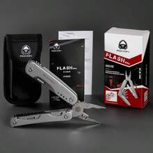 ROXON S803E Flash Multitool con 20 funciones que incluyen alicates fuertes varilla de pedernal y cuchillas bloqueables de tamaño completo para herramienta de supervivencia esencial para exteriores - Gris - Ver 6