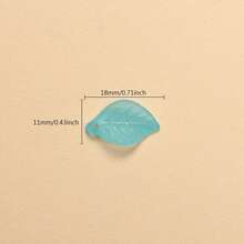 300Pcs 18*11mm Candy Color Acrylic DIY Jewelry Making Frosting Leaf Mini Pendant Jewelry Accessories - 300個18x11毫米樹葉珠 - 查看 4