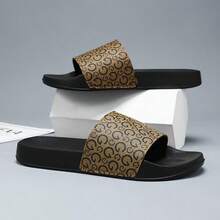 زوج من الشبشب الرجالي، تصميم مطبوع خاص، من الإيفا الناعمة مسطحة مانعة للانزلاق للاستخدام الداخلي/الشاطئ، شبشب رجالي مريح مقاوم للانزلاق وقوي، مناسب للاستخدام اليومي والترفيه والعطلات الصيفية