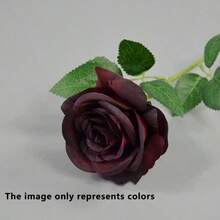 6/10 件黑色人造丝玫瑰，假花花束，适用于万圣节派对和深色风格装饰、情人节、礼物 - 黑色 - 查看 18