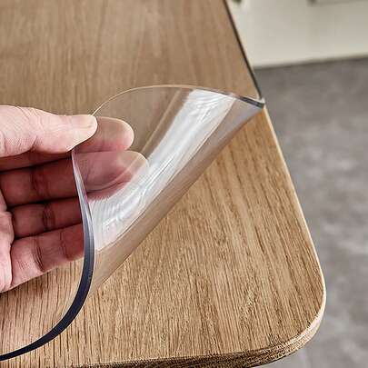 Plastic Table Cover, 44"X90"X0.06", Transparent PVC Table Protector, Rectangle Clear Desk Mat, Water Oil Proof Table Cover For Dining Table Coffer Table Kitchen Worktable Dresser Cabinet, Etc.