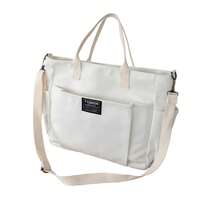 1pc Thickened Multi-Pocket Casual Japanese Style Tote Canvas Bag, Simple Handbag/Shoulder Bag/Crossbody Bag For Students And Laptops - Multicolor - View 12