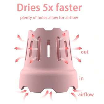 多槽独立式硅胶杯瓶晾干架 - 适用于手洗饮具的空气干燥设计