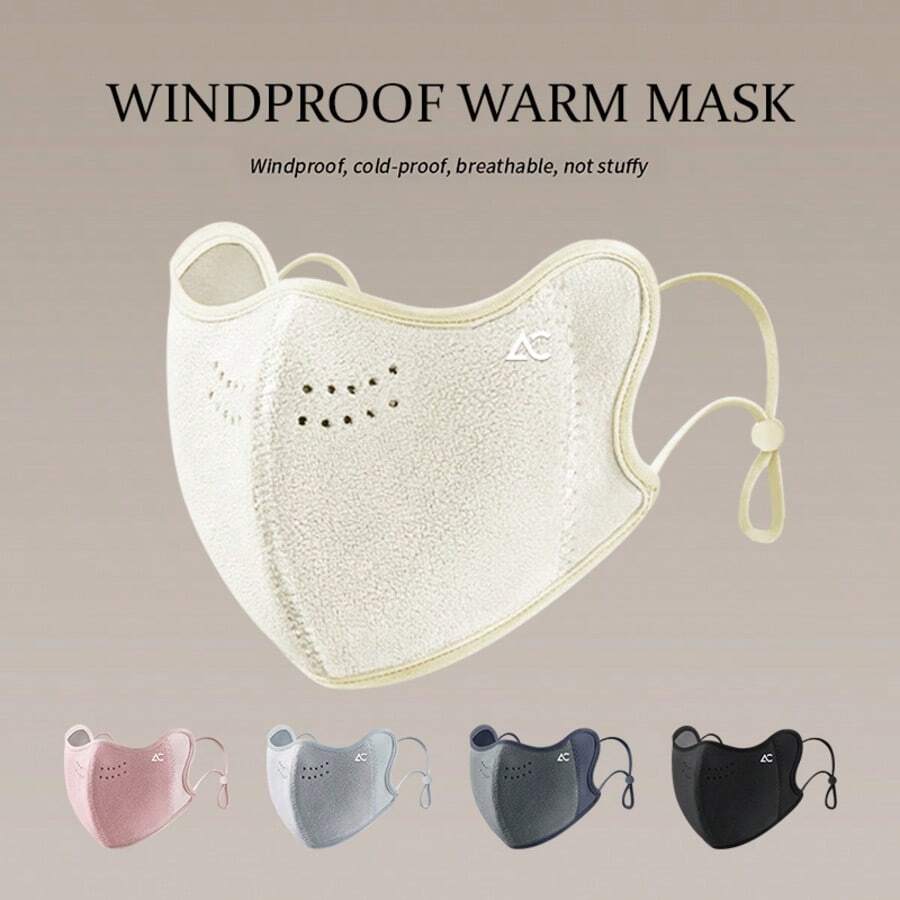 Windproof, Warm, Stylish, Soft & Thick Winter Face Mask For Women, UV Protection, Frost Protection, Warm Outdoor Cycling Mask, Warm Mask, Windproof And Warm, Autumn/Winter Warm Mask, UV Protection Women Accessory - Multicolor - View 1