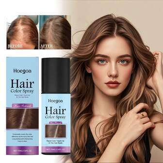 一次性补染发根喷雾，提供三种颜色选择，满足您的个性化染发需求。适合日常染发，有效遮盖发根色差。这款喷雾专为快速补色和持久显色而设计，有助于遮盖发根色差，均匀过渡发根颜色，打造均匀发色，适用于所有发质。