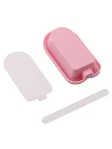 1pc Homemade Ice Cream Silicone Popsicle Mold, Green, Pink, Yellow, Blue, Mini Long With Lid Ice Cream Mold, Ice Cream Mold, Homemade Ice Lolly Ice Tray