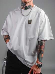 God Of Chaos Modern Oversized Streetwear Unisex T-Shirt Ref4328 - White - View 2
