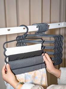 حامل وسائل متعددة الطبقات للأوشحة، يمكن استخدامه أيضًا كرف لتعليق الجينز، منظم للأوشحة والربطات، مناسب لتخزين الملابس الداخلية والجوارب والأوشحة والربطات والبنطلونات الخفيفة (الوزن الموصى به للتعليق أقل من 1.5 كجم) - الأسود - مشاهدة 10