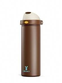 Meoky 24oz Vacuum Insulated Water Bottle with 2-in-1 Straw and Spout Lid, Insulated Cup, Keep Cold 24H, Leak-Proof, Fits in Car Cup Holder, Stainless Steel Tumbler for Sports, Travel, and School - 棕色 - 查看 7