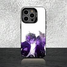 Funda de Teléfono Azure x Two Time Fanart para 17,16,15,14,13,12,11,Pro,Max,Plus, Cubierta Negra Mate a Prueba de Golpes - Z2 - Ver 9