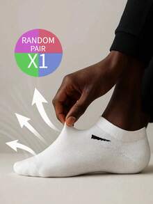 1/9/10/15双男女通用袜子运动袜白/黑/灰色短袜隐形袜纯色简约风格适合日常休闲穿着 - 彩色 - 查看 40