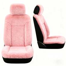 9件套5座汽车座椅套，含2件前排单人座椅套，毛绒汽车座椅套 | 女士粉色蓬松座椅套，均码，针织面料，可机洗。送给朋友、毕业、返校、圣诞节、情人节、父母、万圣节、感恩节、生日、新年及其他节日的最佳礼物。 - 座椅套 - 查看 5