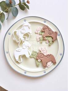 Molde de Biscoito em Forma de Cavalo Fofo, Cortadores de Biscoito em Forma de Animal Pônei, Estampador de Fondant, Ferramentas de Decoração de Bolo, Suprimentos de Cozimento - Cavalo - Visão 9