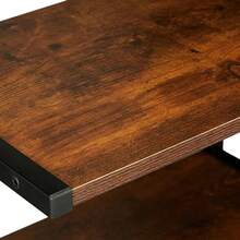 Printer StandsRelaxdays Soporte para Impresora Accesorio de Escritorio para Impresora HBT: 28 x 44 x 28 cm diseño Industrial Color marrón Oscuro/Negro - como en la foto - Ver 7