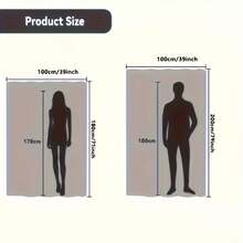 2D窗帘，单幅现代磁性窗帘/浴帘，顶部磁性设计 - 波西米亚波浪褶皱面料，无衬里，保护隐私，四季皆宜，适用于卧室/浴室 - 浪漫窗帘