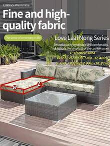 1pc Milk Silk Fabric Anti-Slip Elastic Decorative Sofa Seat Cushion Cover, Outdoor Sofa Cushion Cover With Backrest, Single/Double/Three/Four Seater Size Options, Pet-Friendly, All Season - Multicolor - View 14