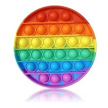 1/2/4PCS Rainbow Pop Fidget Toy, Bubble Sensory Toy For Kids And Adults, Stress Reliever, 4 Shapes Poppers-Heart, Circle, Octagon, Square Pressure Relieving - Multicolor - View 19