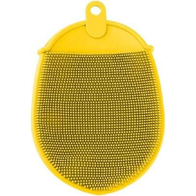 Cepillo Corporal Multifuncional - Cepillo de la más alta calidad - Fabricado con Silicón Flexible - Perfecto para Limpieza Corporal - Ideal para el Cuidado de la pial - Cerdas suaves y resistentes - Fácil de almacenar - Silicone Brush (Amarillo),36529640