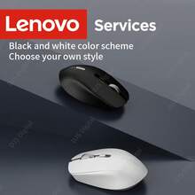 Mouse Sem Fio Lenovo N220 para Desktop, Laptop, Escritório, Casa, Jogos, USB, Silencioso, Portátil